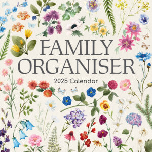 2025 Square Wall Calendar - Floral Family Organiser