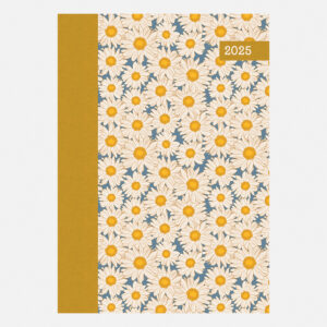 2025 A5 Padded Diary - Hazy Daisies