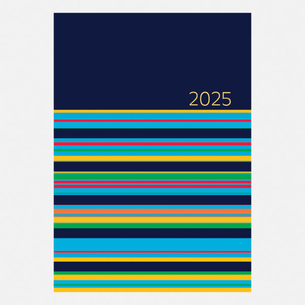 2025 A5 Padded Diary - Stripes