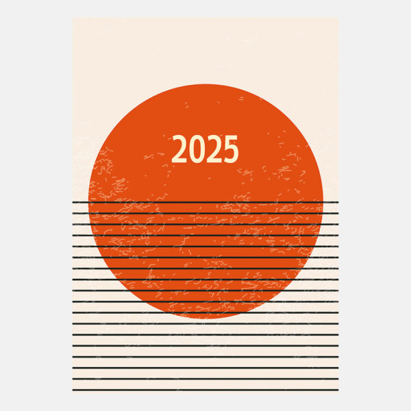 2025 A5 Padded Diary - Sunrise