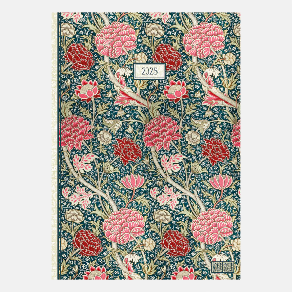 2025 A5 Padded Diary - William Morris - Cray