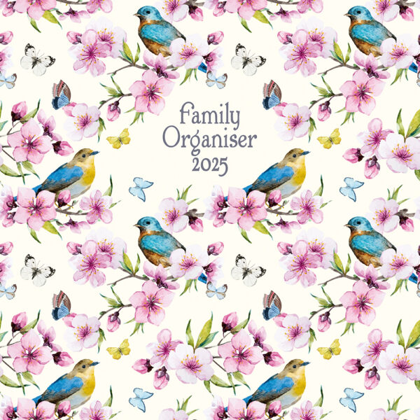 2025 Square Wall Calendar - Birdsong Family Organiser