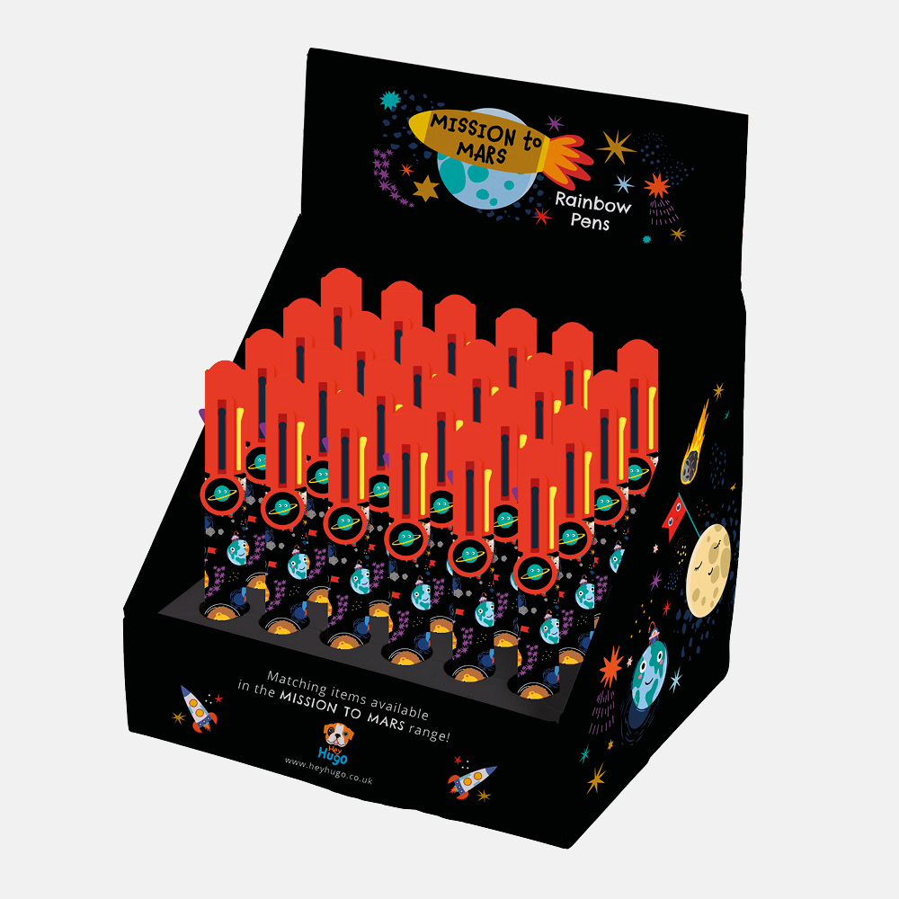 Rainbow Pen Prefilled Counter Display (24) Mission to Mars