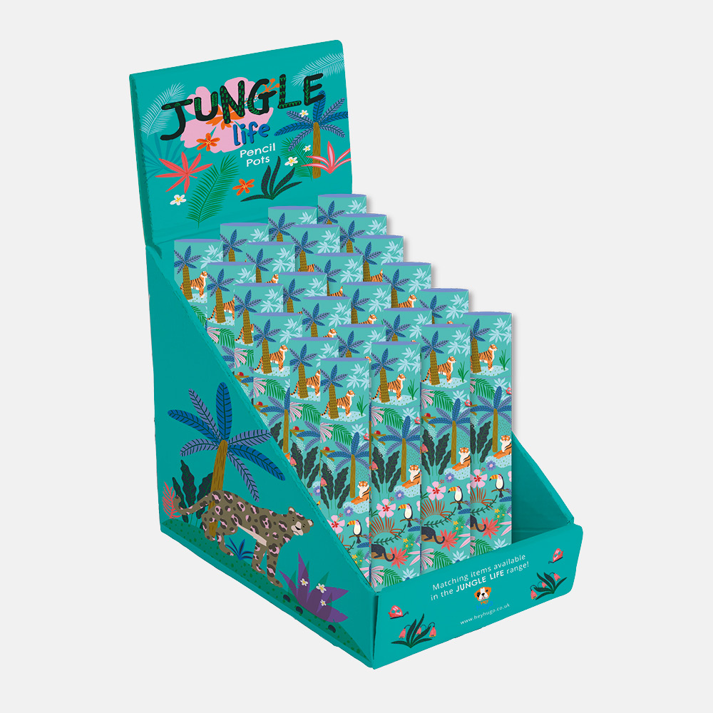 Pencil Pot Prefilled Counter Display (24) Jungle Life Wholesale