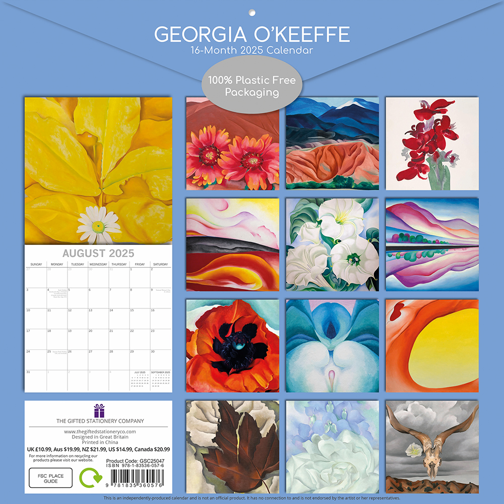 2025 Square Wall Calendar O'Keeffe Wholesale Stationery