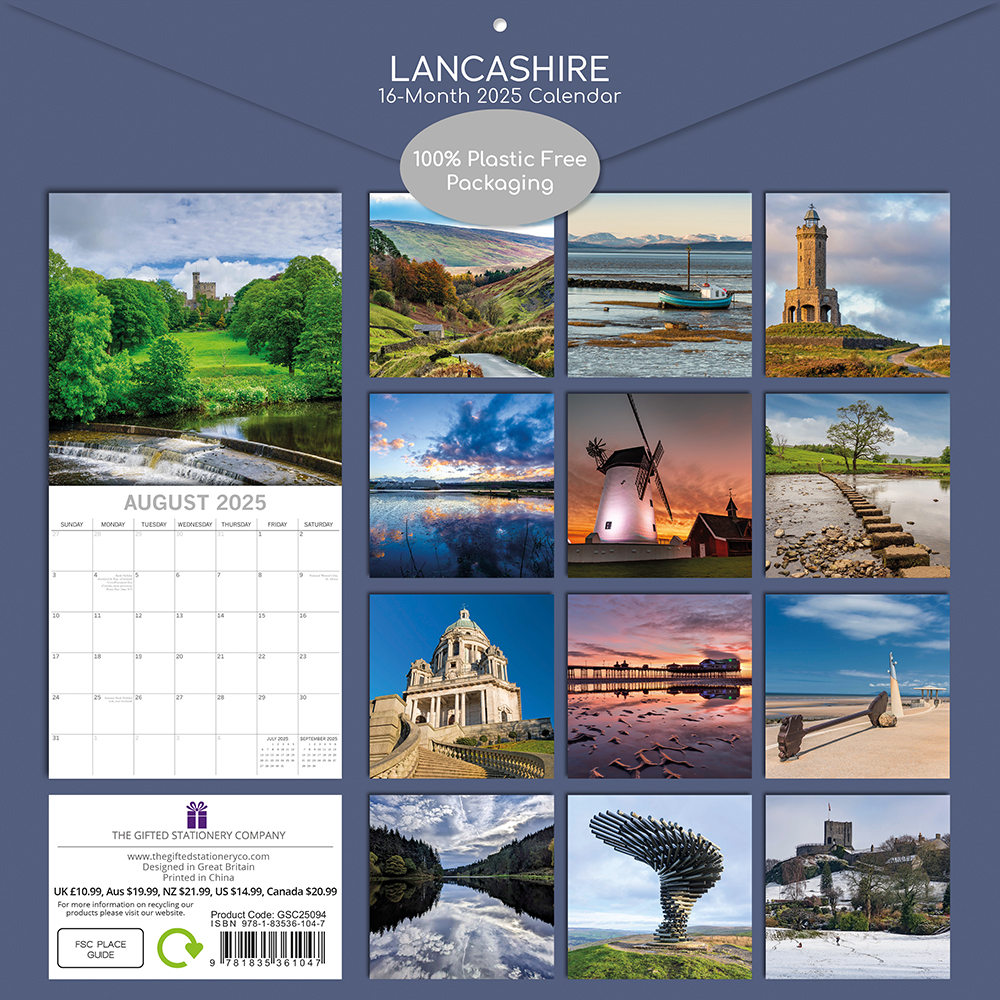 2025 Square Wall Calendar Lancashire Wholesale Stationery