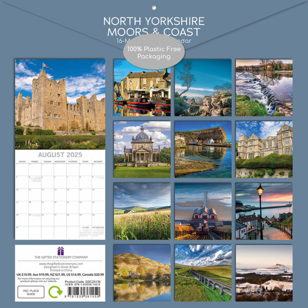 2025 Square Wall Calendar - North Yorkshire - Image 4
