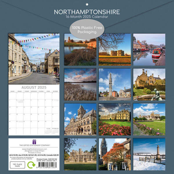 2025 Square Wall Calendar - Northamptonshire - Image 4