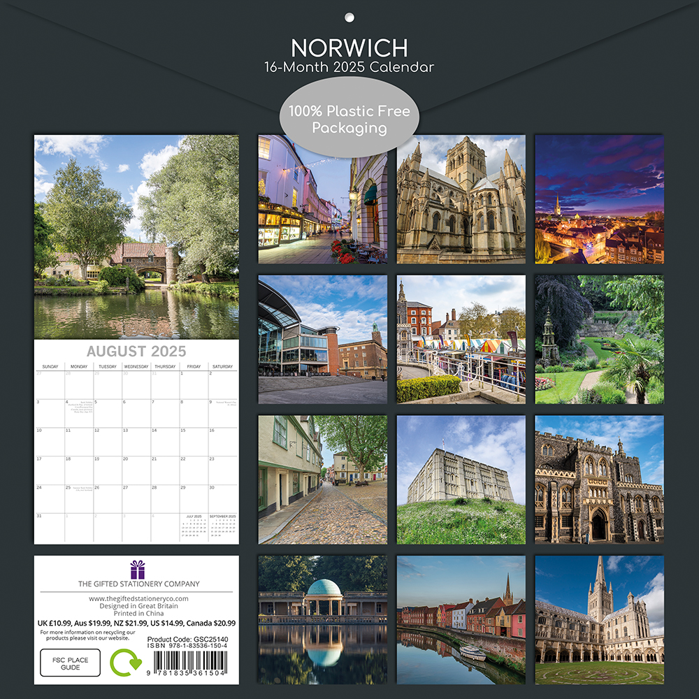 2025 Square Wall Calendar Norwich Wholesale Stationery