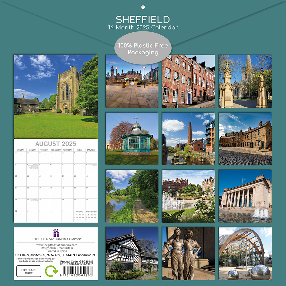 2025 Square Wall Calendar Sheffield Wholesale Stationery