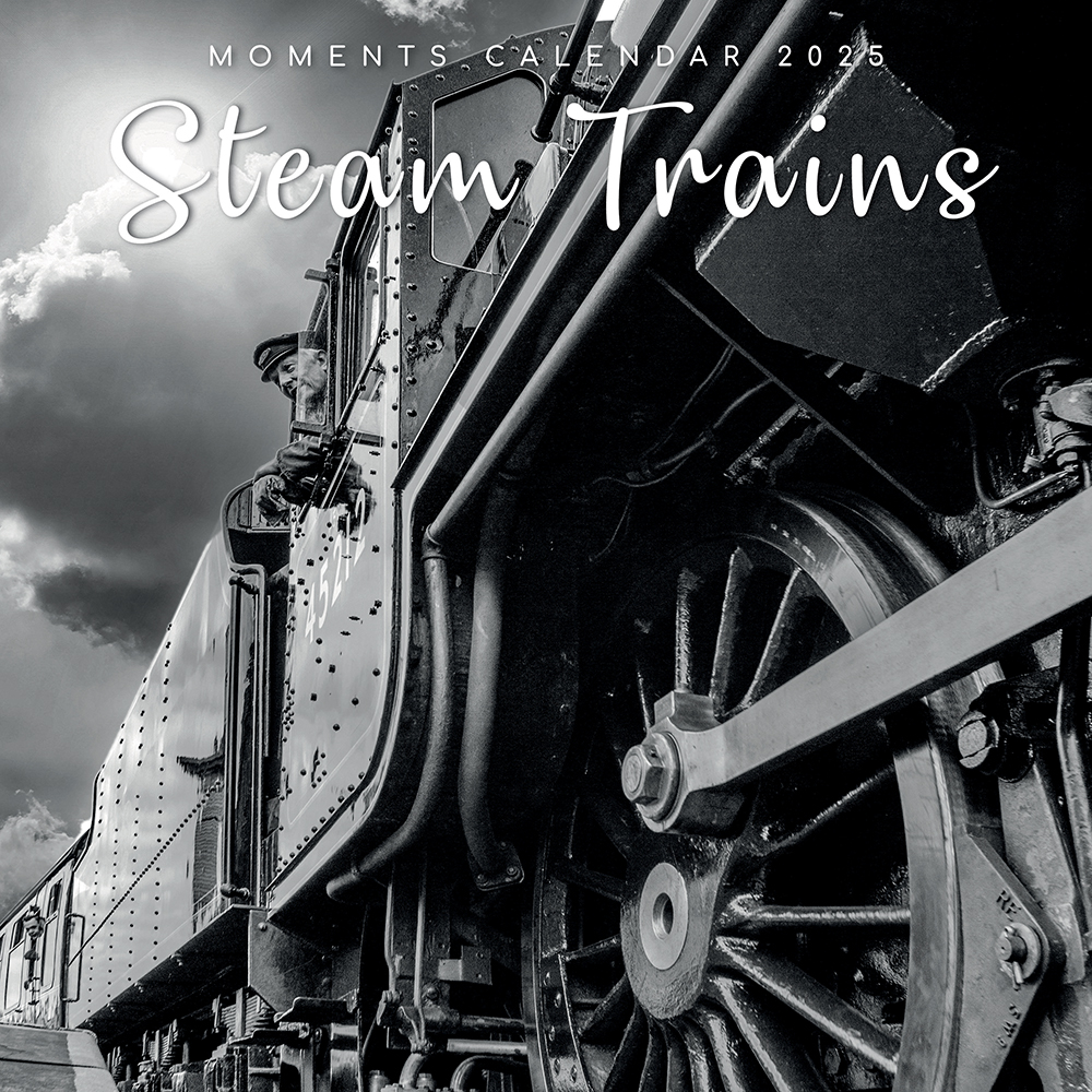 2025 Square Wall Calendar Steam Trains Wholesale Stationery