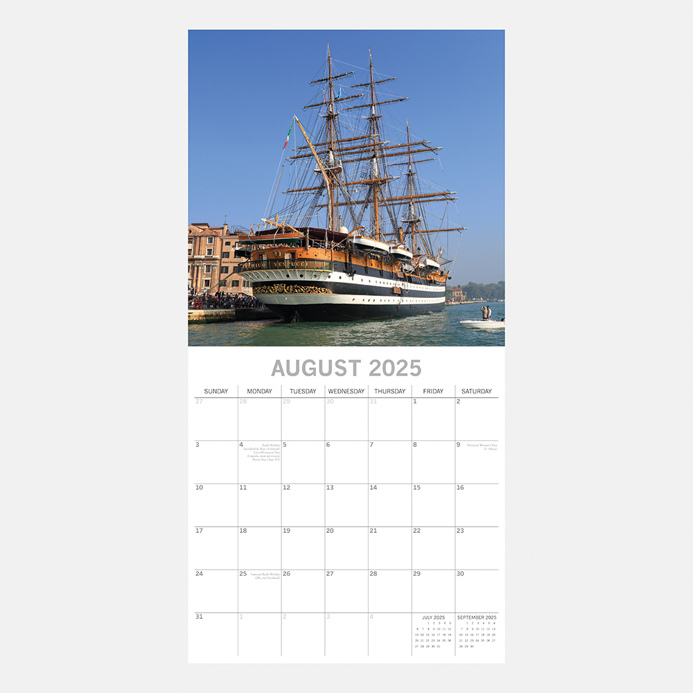 2025 Square Wall Calendar Tall Ships Wholesale Stationery