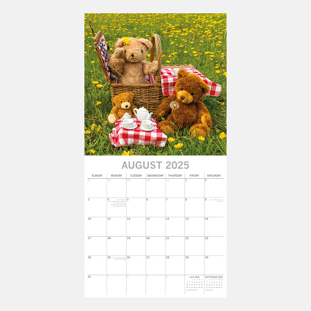 2025 Square Wall Calendar Teddy Bears Wholesale Stationery