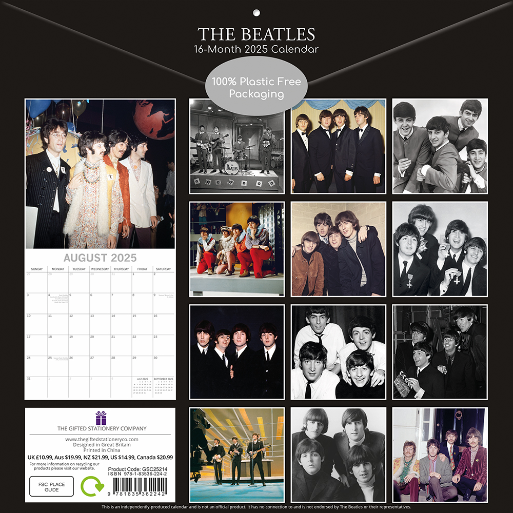 2025 Square Wall Calendar The Beatles Wholesale Stationery