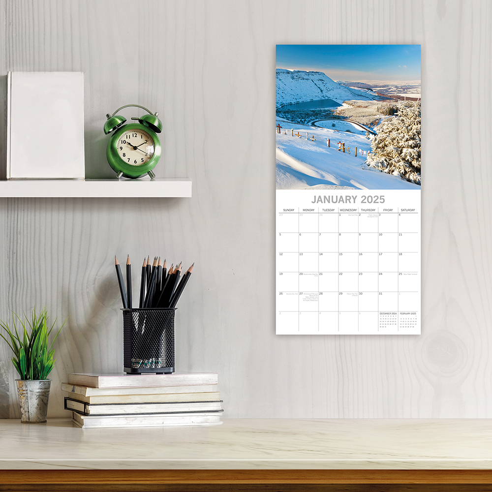 2025 Square Wall Calendar Welsh Valleys Wholesale Stationery