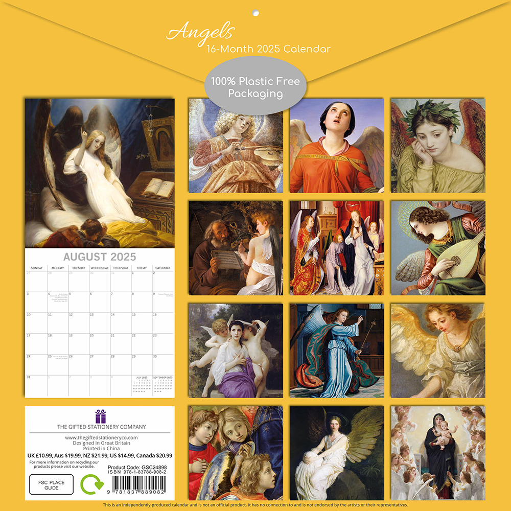 2025 Square Wall Calendar Angels Wholesale Stationery