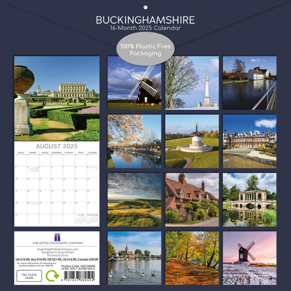 2025 Square Wall Calendar - Buckinghamshire - Image 4