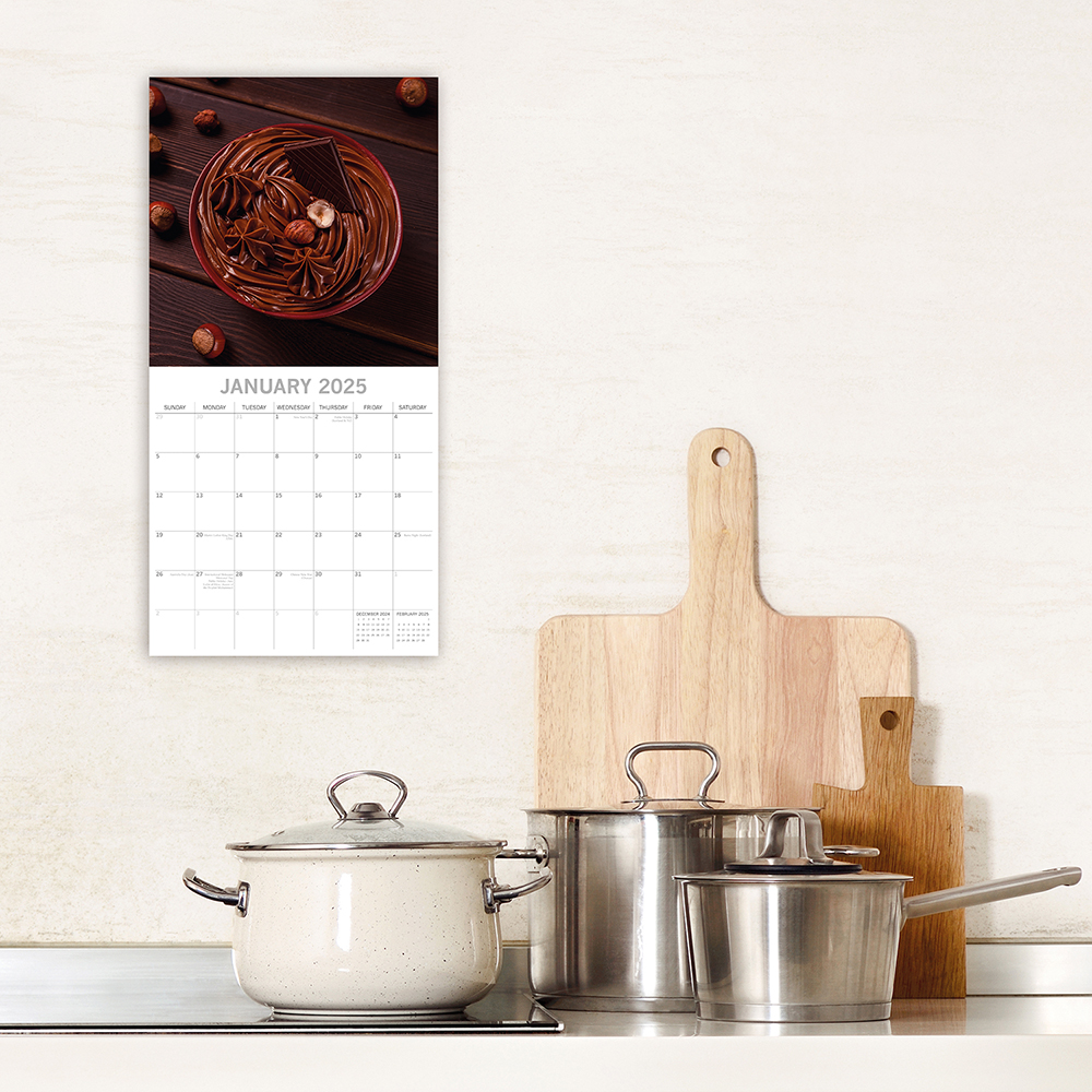 2025 Square Wall Calendar Chocolate Wholesale Stationery