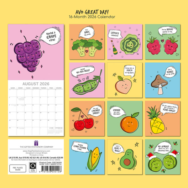 2026 Square Wall Calendar - Avo Great Day - Image 4