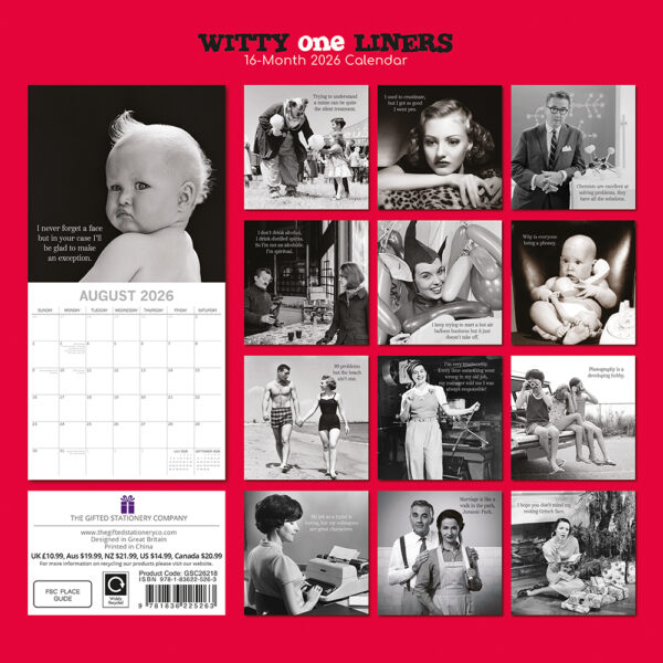 2026 Square Wall Calendar - Witty One Liners - Image 4