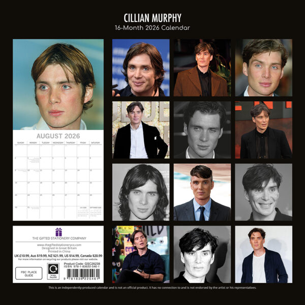 2026 Square Wall Calendar - Cillian Murphy - Image 4