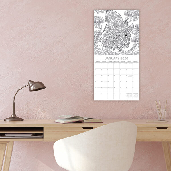 2026 Square Wall Calendar - Colouring - Image 2