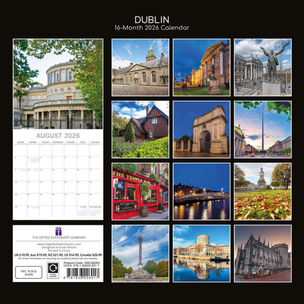 2026 Square Wall Calendar - Dublin - Image 4