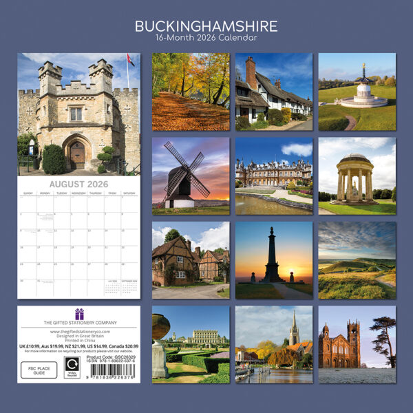2026 Square Wall Calendar - Buckinghamshire - Image 4