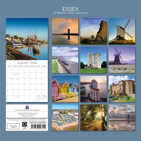2026 Square Wall Calendar - Essex - Image 4