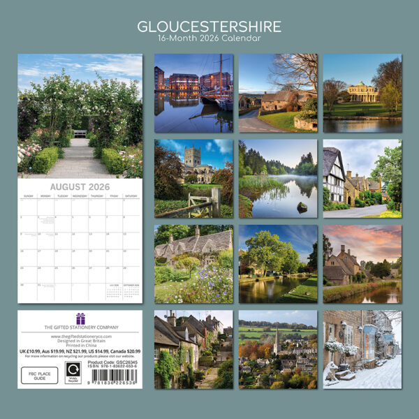 2026 Square Wall Calendar - Gloucestershire - Image 4