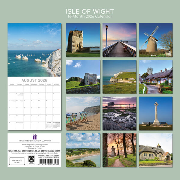 2026 Square Wall Calendar - Isle of Wight - Image 4