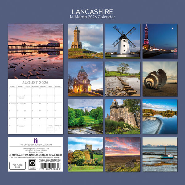2026 Square Wall Calendar - Lancashire - Image 4