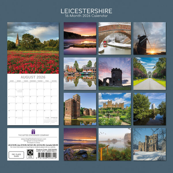 2026 Square Wall Calendar - Leicestershire - Image 4