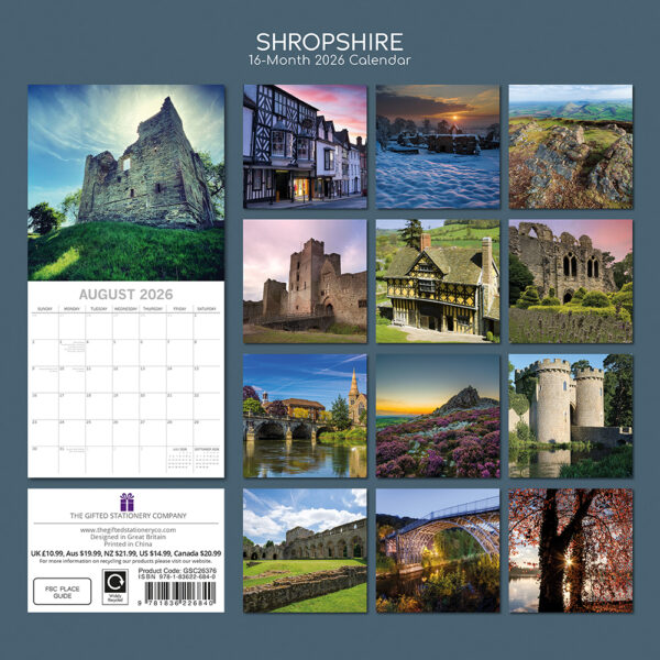 2026 Square Wall Calendar - Shropshire - Image 4