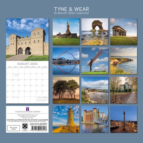 2026 Square Wall Calendar - Tyne & Wear - Image 4
