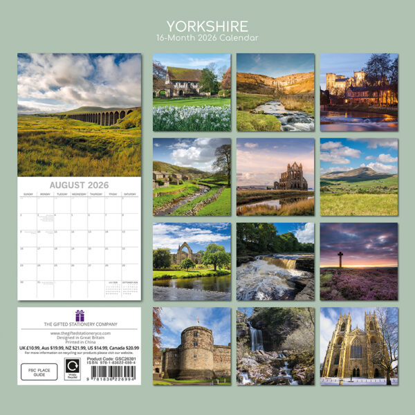 2026 Square Wall Calendar - Yorkshire - Image 4