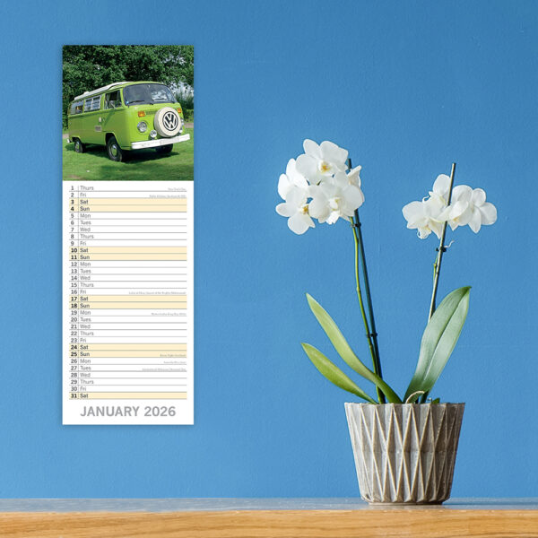 2026 Slimline Calendar - Camper Vans - Image 2