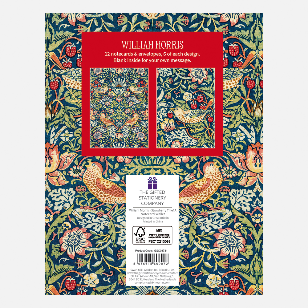 Notecard Wallet  - William Morris - Strawberry Thief A - Image 2