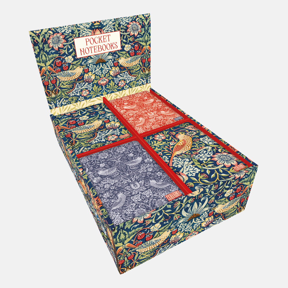 Pocket Notebook CDU - Pre-filled (32) - William Morris - Strawberry Thief
