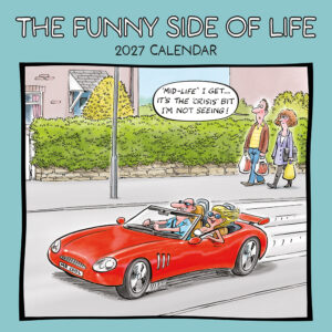 2027 Square Wall Calendar - The Funny Side of Life - Rainbow