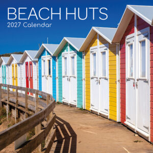 2027 Square Wall Calendar - Beach Huts