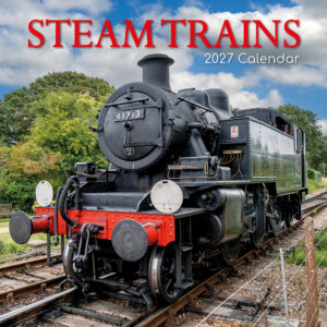 2027 Square Wall Calendar - Steam Trains