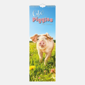 2027 Slimline Calendar - Cute Piggies