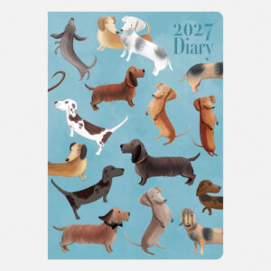 2027 A5 Diary - Week to view - Dachshunds