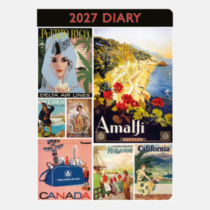 2027 A5 Diary - Week to view - Vintage Travel