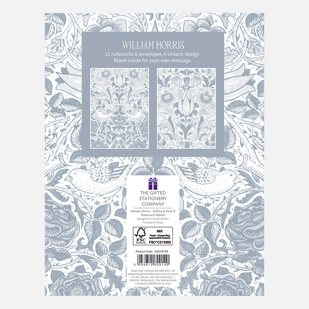 Notecard Wallet - William Morris - Willow & Rose B - Image 2