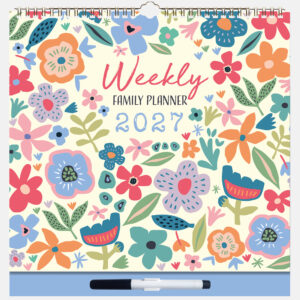 2027 Floral Weekly Family Planner