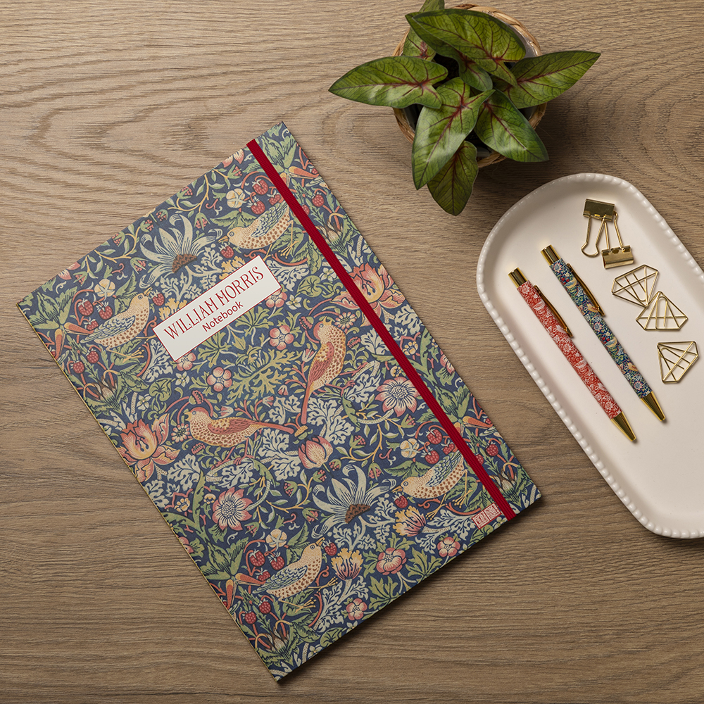 A4 Notebook - William Morris - Strawberry Thief - Image 3